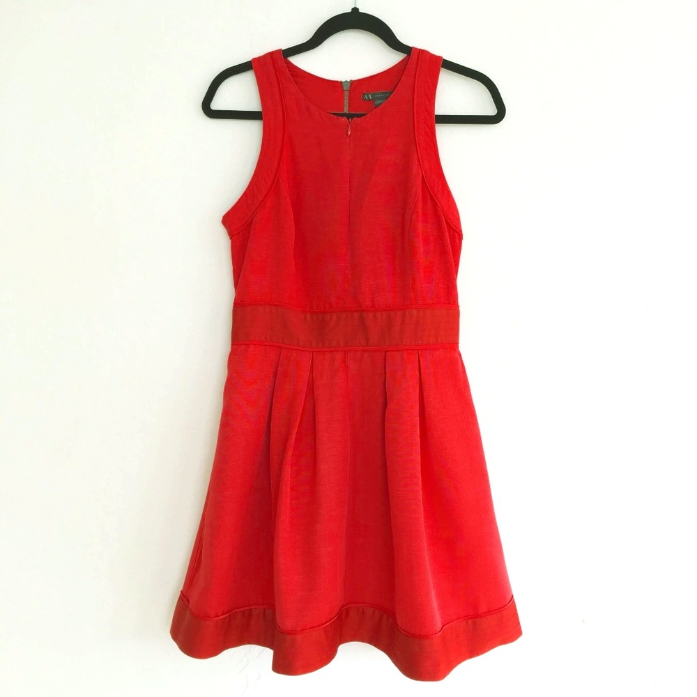 Red Versatile Zipper Dress Armani Exchange